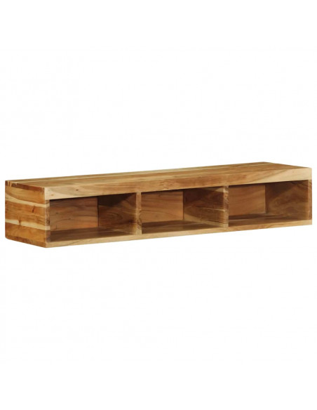 Mobile TV a Parete 100x30x19 cm in Legno Massello di Acacia