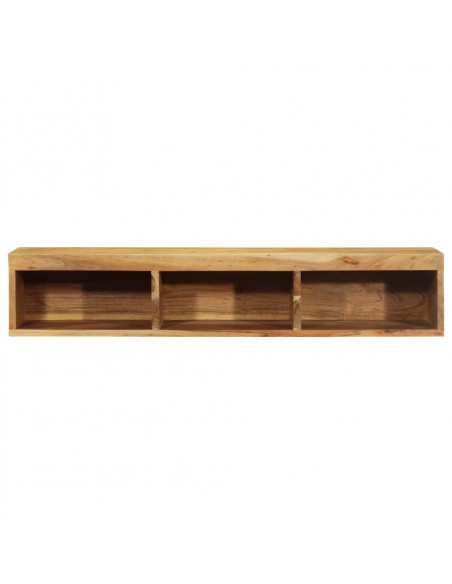 Mobile TV a Parete 100x30x19 cm in Legno Massello di Acacia