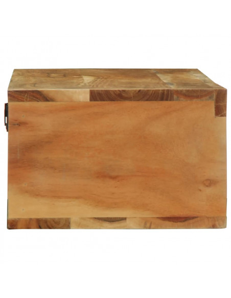 Mobile TV a Parete 100x30x19 cm in Legno Massello di Acacia