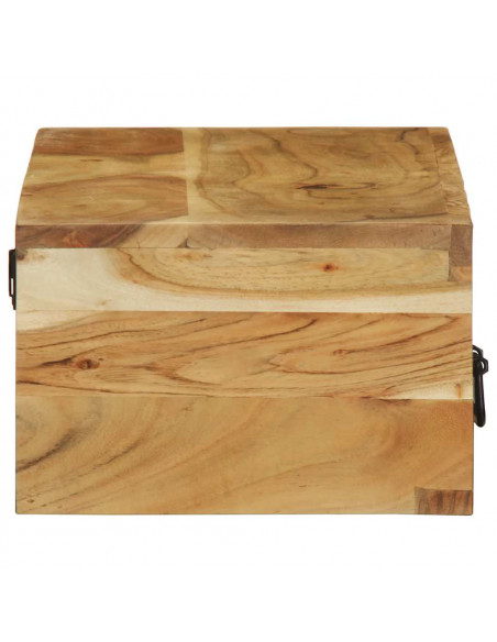 Mobile TV a Parete 100x30x19 cm in Legno Massello di Acacia