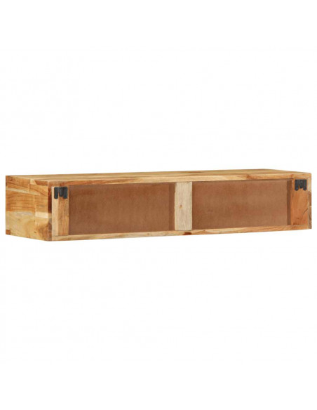 Mobile TV a Parete 100x30x19 cm in Legno Massello di Acacia
