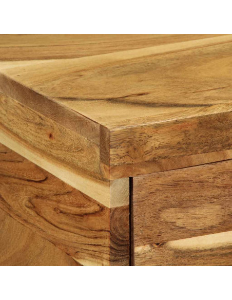 Mobile TV a Parete 100x30x19 cm in Legno Massello di Acacia