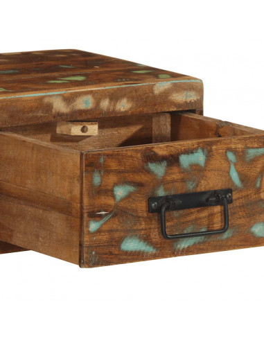 Mobile TV a Parete 100x30x19 cm in Legno Massello di Recupero