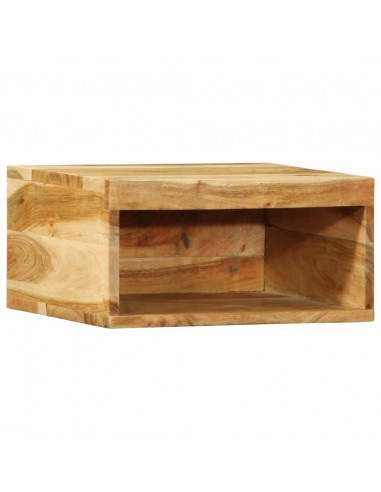 Mobile TV a Parete 2 pz in Legno Massello di Acacia