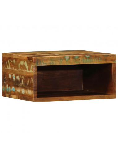 Mobile TV a Parete 2 pz in Legno Massello di Recupero