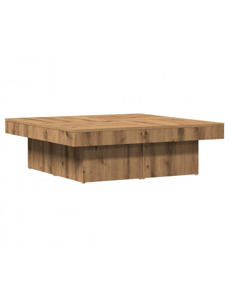 Tavolino da Salotto Rovere Artigianale 90x90x28 cm Truciolato