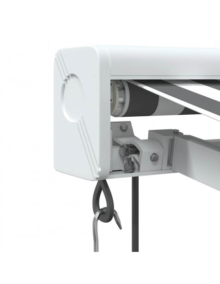 Tenda Retrattile Antracite e Bianca 4x3 m Tessuto e Alluminio
