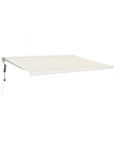 Tenda da Sole Retrattile Crema 4x3 m in Tessuto e Alluminio