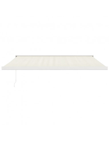 Tenda da Sole Retrattile Crema 4x3 m in Tessuto e Alluminio