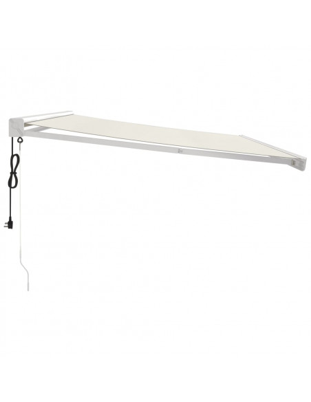Tenda da Sole Retrattile Crema 4x3 m in Tessuto e Alluminio
