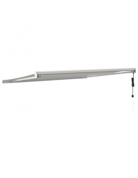 Tenda da Sole Retrattile Crema 4x3 m in Tessuto e Alluminio