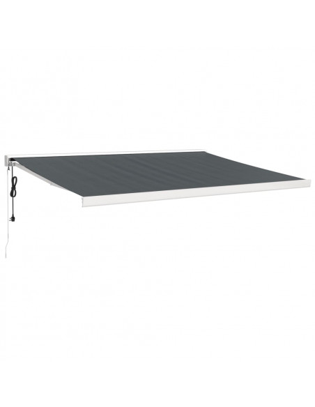 Tenda da Sole Retrattile Antracite 4x3 m in Tessuto e Alluminio