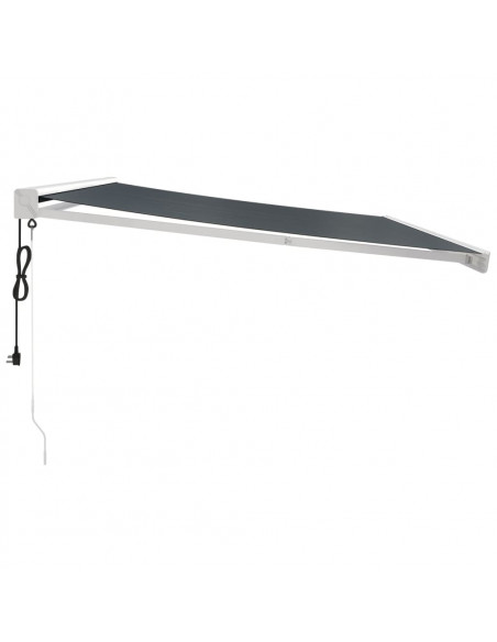 Tenda da Sole Retrattile Antracite 4x3 m in Tessuto e Alluminio