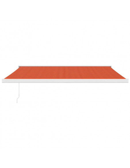 Tenda Sole Retrattile Arancione Marrone 4x3m Tessuto Alluminio