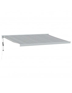 Tenda Retrattile Antracite e Bianca 4x3 m Tessuto e Alluminio 2