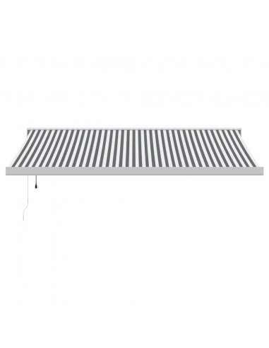 Tenda Retrattile Antracite e Bianca 4x3 m Tessuto e Alluminio