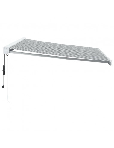 Tenda Retrattile Antracite e Bianca 4x3 m Tessuto e Alluminio