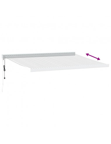 Tenda Retrattile Antracite e Bianca 4x3 m Tessuto e Alluminio