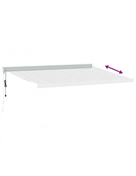 Tenda Retrattile Antracite e Bianca 4x3 m Tessuto e Alluminio