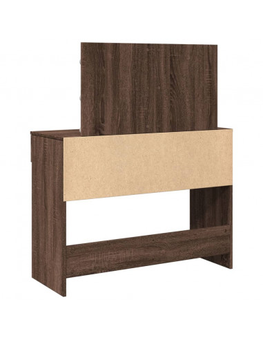 Toeletta con LED Rovere Marrone 100x40x120 cm