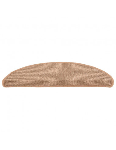 Tappetini per Scale 15 pz Marroni Chiaro 65x21x4 cm