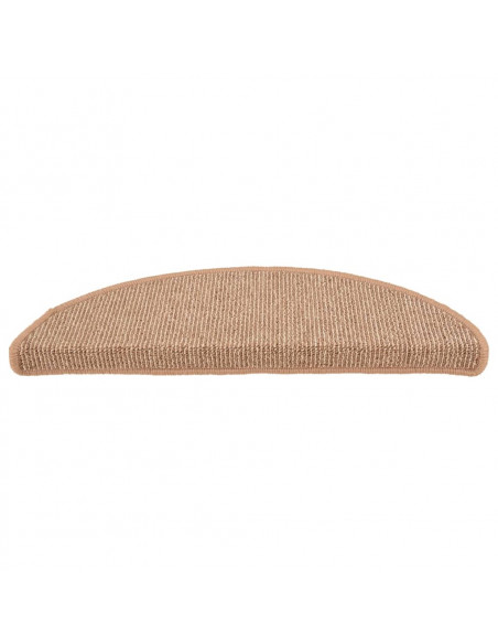 Tappetini per Scale 15 pz Marroni Chiaro 65x21x4 cm