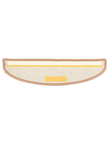 Tappetini per Scale 15 pz Marroni Chiaro 65x21x4 cm