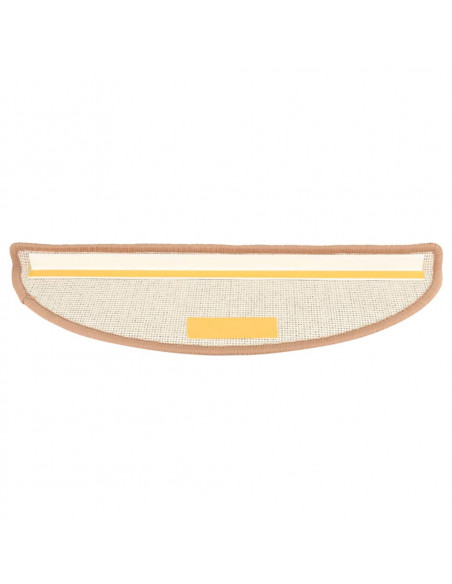 Tappetini per Scale 15 pz Marroni Chiaro 65x21x4 cm
