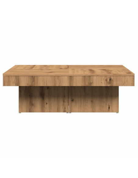 Tavolino da Salotto Rovere Artigianale 90x90x28 cm Truciolato