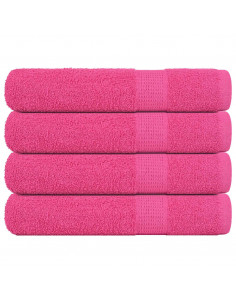 Asciugamani per Sauna 4 pz Rosa 80x200 cm 360 g/m² 100% Cotone