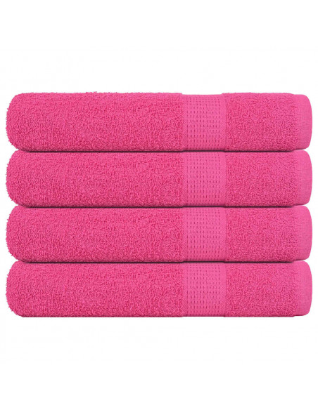 Asciugamani per Sauna 4 pz Rosa 80x200 cm 360 g/m² 100% Cotone
