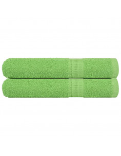 Asciugamani per Sauna 2 pz Verde Mela 80x200 cm 360 g/m² Cotone
