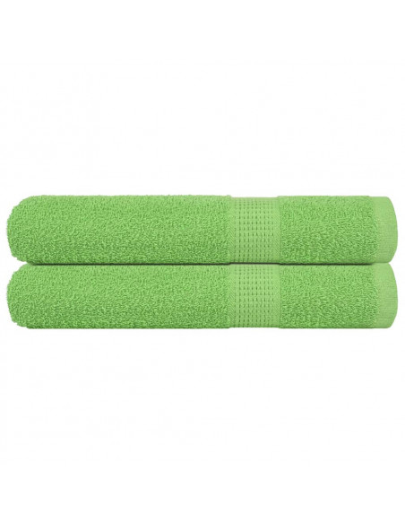 Asciugamani per Sauna 2 pz Verde Mela 80x200 cm 360 g/m² Cotone