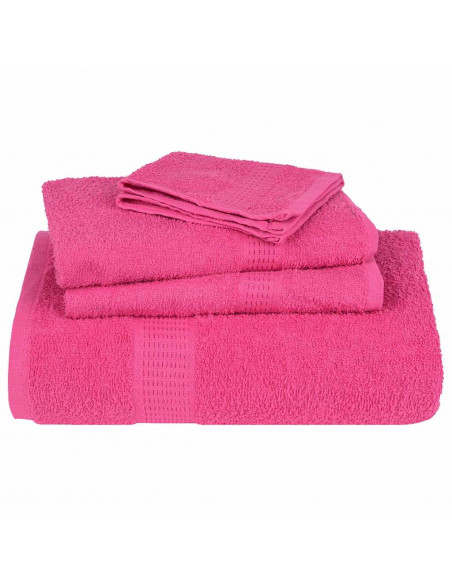 Asciugamani per Sauna 2 pz Rosa 80x200 cm 360 g/m² 100% Cotone