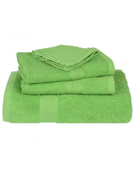 Asciugamani per Sauna 10 pz Verde Mela 80x200cm 360 g/m² Cotone