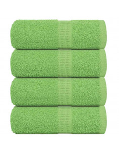Asciugamani per Sapone 4 pz Verde Mela 30x30 cm 360 g/m² Cotone
