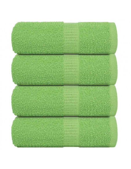 Asciugamani per Sapone 4 pz Verde Mela 30x30 cm 360 g/m² Cotone