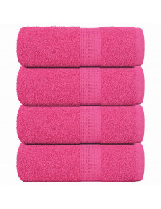 Asciugamani per Sapone 4 pz Rosa 30x30 cm 360 g/m² 100% Cotone