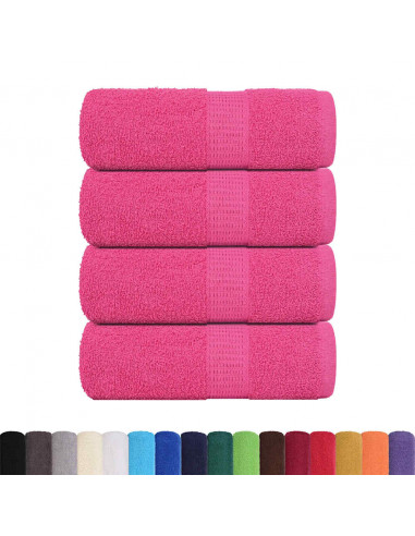 Asciugamani per Sapone 4 pz Rosa 30x30 cm 360 g/m² 100% Cotone