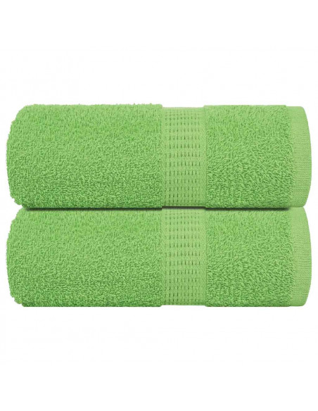 Asciugamani per Sapone 2 pz Verde Mela 30x30 cm 360 g/m² Cotone