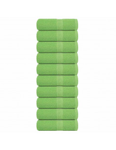 Asciugamani per Sapone 10 pz Verde Mela 30x30cm 360 g/m² Cotone