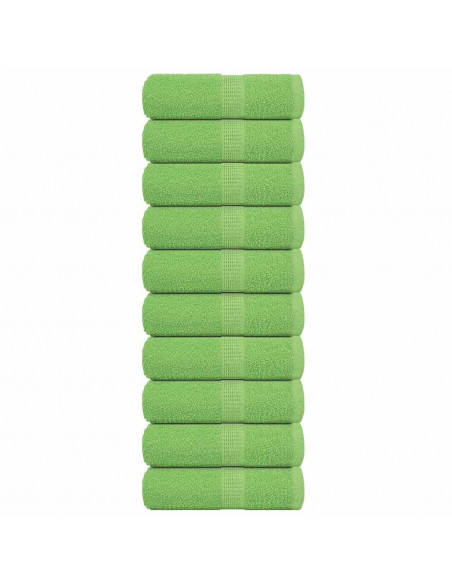 Asciugamani per Sapone 10 pz Verde Mela 30x30cm 360 g/m² Cotone