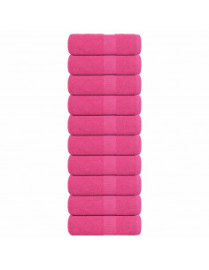 Asciugamani per Sapone 10 pz Rosa 30x30 cm 360 g/m² 100% Cotone