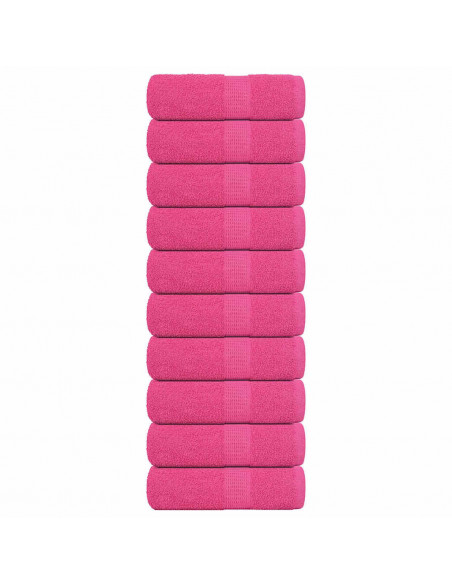 Asciugamani per Sapone 10 pz Rosa 30x30 cm 360 g/m² 100% Cotone