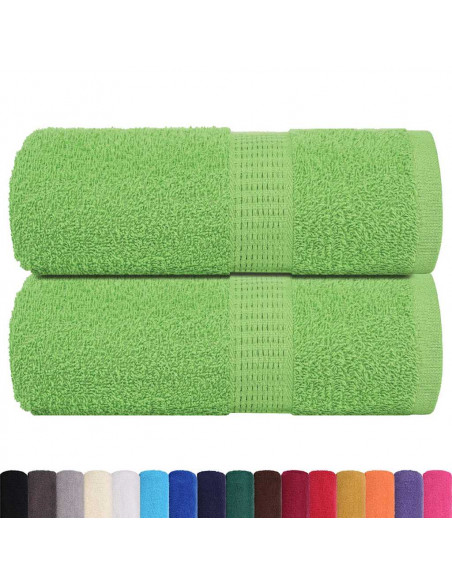 Asciugamani Ospiti 2 pz Verde Mela 30x50 cm 360 g/m² Cotone