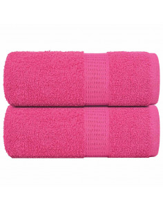 Asciugamani Ospiti 2 pz Rosa 30x50 cm 360 g/m² 100% Cotone
