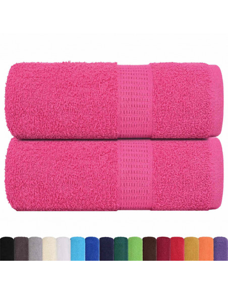 Asciugamani Ospiti 2 pz Rosa 30x50 cm 360 g/m² 100% Cotone