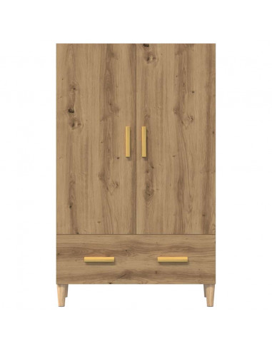 Credenza Rovere Artigianale 70x31x115 cm in Legno Multistrato