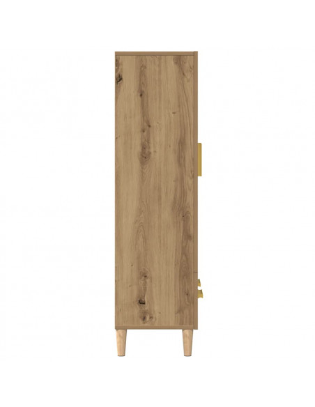 Credenza Rovere Artigianale 70x31x115 cm in Legno Multistrato