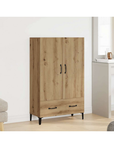 Credenza Rovere Artigianale 70x31x115 cm in Legno Multistrato